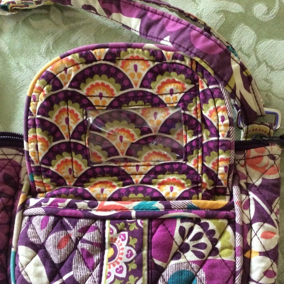 Vera Bradley Bag plum paisley small hipster style - Picture 8 of 14